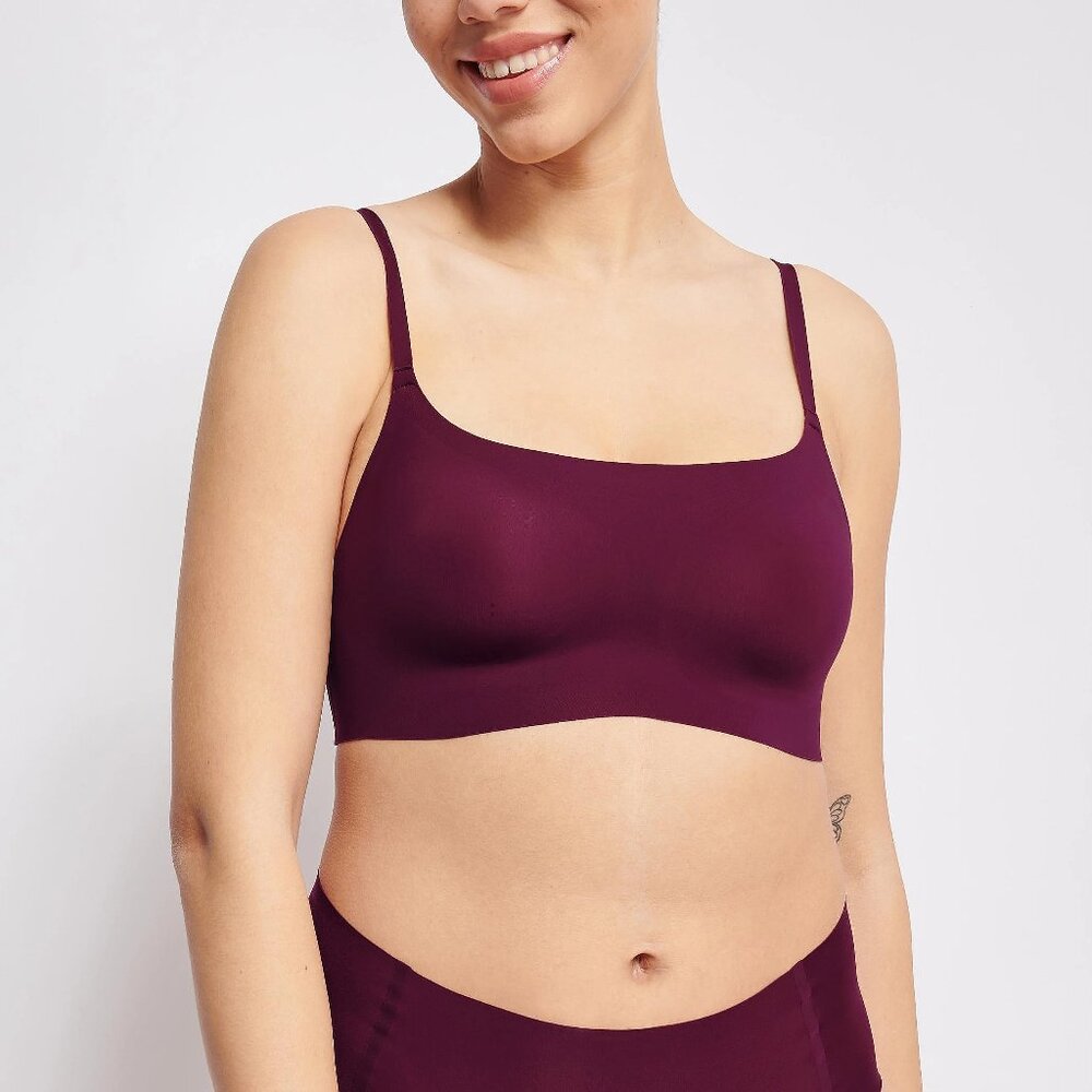 SLOGGI ZERO Feel 2.0 Ultra Bra - Non wired bra - Claret - Medium - New with Tags